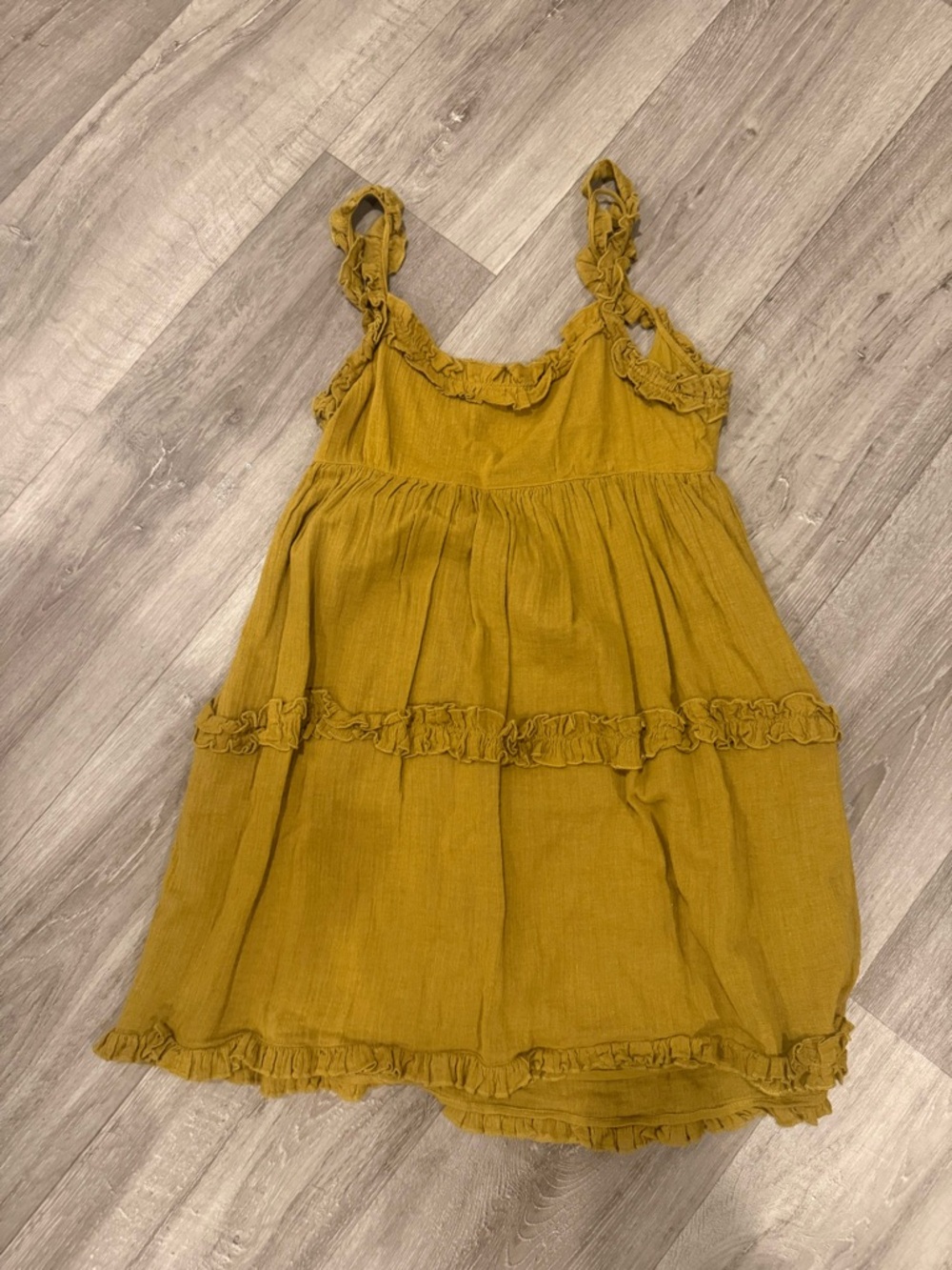 Urban outfitters Mustard Ruffle Sundress
